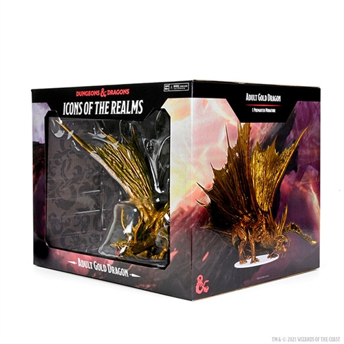 DnD - Icons of the Realms Premium DnD Figur - Adult Gold Dragon